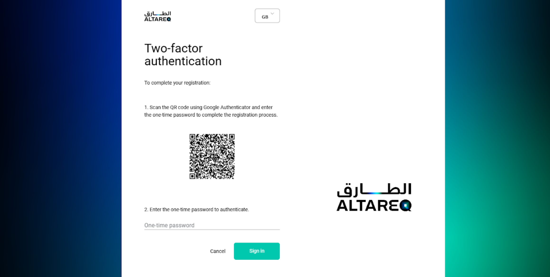 Set up Multi-Factor by scanning the QR code with your authenticator app